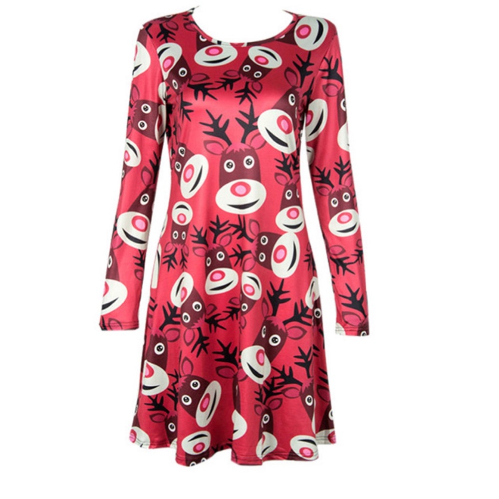 Vessos women’s red Christmas holiday Reindeer dress size small new w tags